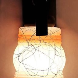 Somil Premium Designer Glass Wall / Night Lamp Elegant & Stylish Dcor Accent for Modern Interiors, color- Orange, White, Size:- 19 X 32 X 29.5 CM-image-77