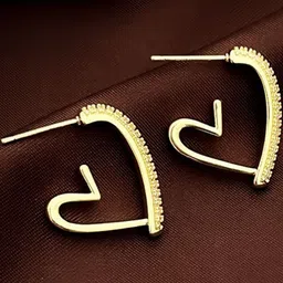 FIMBUL Women Heart Shaped Studs Earrings-picture-6