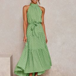 HERE&NOW Polka Dot Print Maxi Dress-image-96