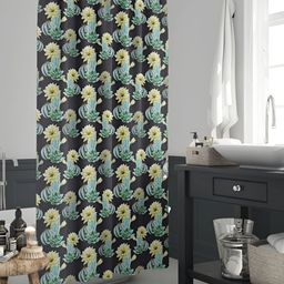 ArtzFolio Blue & Yellow Printed Water Proof Shower Curtain-image-69