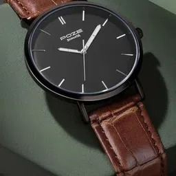 Sonata Men Printed Dial & Leather Textured Straps Analogue Watch SP70021NL01W-picture-54