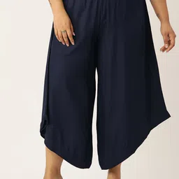 theRebelinme Women Relaxed High-Rise Easy Wash Plus Size Regular Trousers-image-9