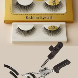Basicare Set Of 2 3D False Eyelashes With Eyelash Curler image 5
