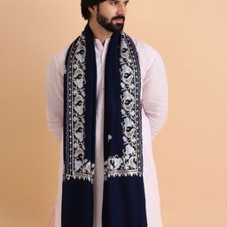 Tweedle Men Embroidered Stole-image-38