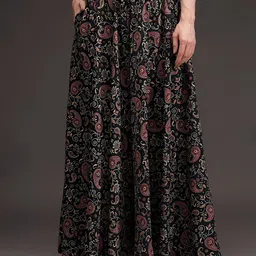 NEXSUS Women Paisley Printed Flared Ethnic Palazzos-picture-25