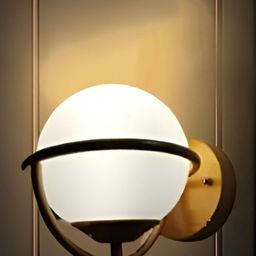 KINIS Gold-Toned & White Metal Spherical Shaped Wall Lamp-image-35