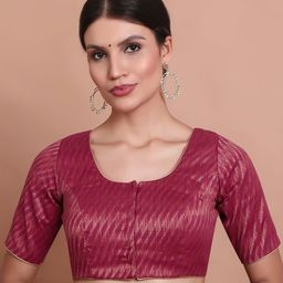 SALWAR STUDIO Women Woven Design Brocade Readymade Padded Blouse-image-51