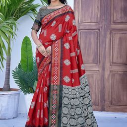 Panzora Woven Design Silk Blend Banarasi Saree-image-84