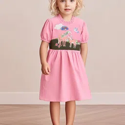 StyleCast x Revolte Print Puff Sleeve A-Line Dress-image-83