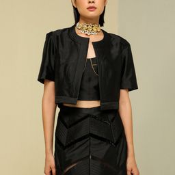 ZAITRA Women Crop Tailored Jacket-image-27