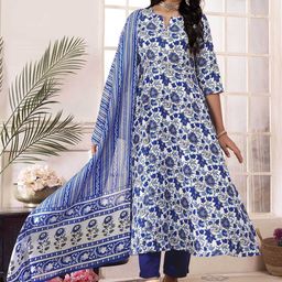 Anouk Women Floral Printed Regular Kurta with Trousers & With Dupatta-image-57