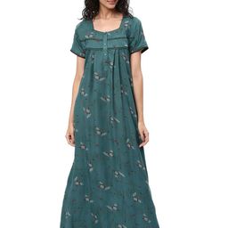 KOVIRA Women Printed Maxi Nightdress-image-64