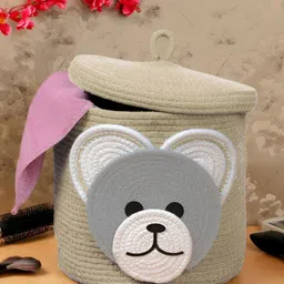 Myntra Elegant Homes Beige Set of 1 Reusable Multi-Utility Organisers-6