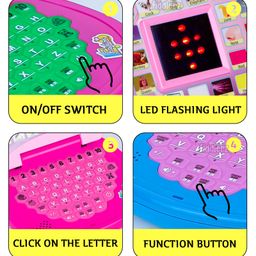 Fiddlerz Educational Laptop with Led Display & Music - Multicolor image 5