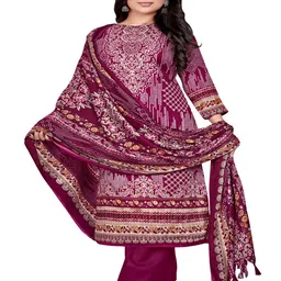 DRAVINAM Trends Ethnic Motifs Printed Pashmina Unstitched Dress Material-image-37