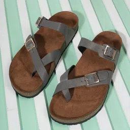 MOZAFIA Women Open Toe Flats with Buckles-picture-4