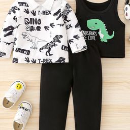 YK Boys Printed T-Shirt & Trouser With Inner Top Clothing Set-image-32