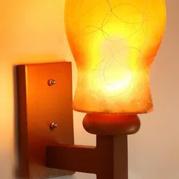 Somil Premium Designer Glass Wall / Night Lamp Elegant & Stylish Dcor Accent for Modern Interiors, color- Brown, White, Size:- 19.5 X 28.5 X 31.5 CM-image-68