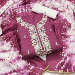 KALINI Embroidered Unstitched Dress Material-image-56