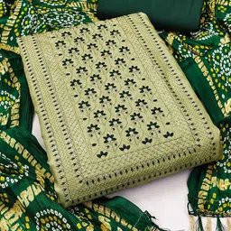 HERE&NOW Embellished Unstitched Dress Material-image-48