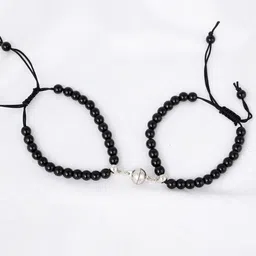 P. R. PRINTS Unisex Set Of 2 Magnetic Couple & Friendship Charm Bracelet-image-0