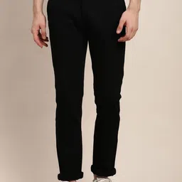 Turtle Men Relaxed Skinny Fit Chinos Trousers-image-83