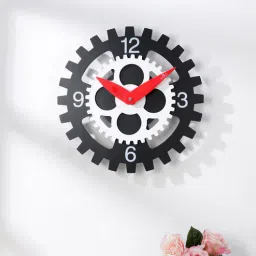 Black Metal Analog Centre Gear Wall Clock-image-19