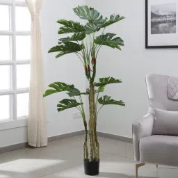 arick decor Monstary Green Plastic Artificial Plant-picture-7