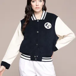 Label Ritu Kumar Corduroy  Varsity Jacket-40
