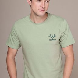 Nautica Embroidered Detail Pure Cotton T-shirt-image-60