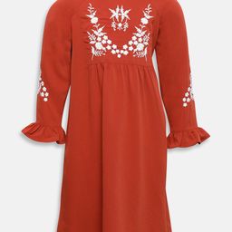 Oxolloxo Girls Embroidered Empire Dress-image-30
