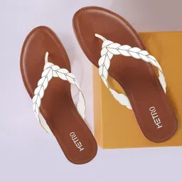 Metro Printed Open Toe Flats-26