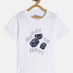 METRO KIDS COMPANY Boys White Typography Printed T-shirt-image-96