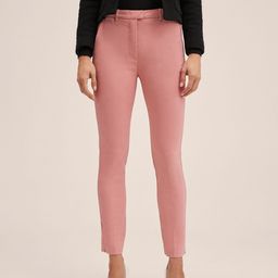 MANGO Women Pink Skinny Fit Trousers-40