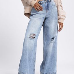 glitchez Women Chillax Distressed Palazzo Fit Jeans-picture-10