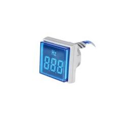 Blue 20-75Hz 22mm AD16- 22DSHZ Square Cover LED Hertz Meter Indicator Light-23
