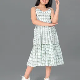 FASHION DREAM Girls Print A-Line Midi Dress-52