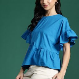 DressBerry Bell Sleeve Cotton Top-image-15