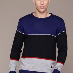 The Roadster Lifestyle Co. Colourblock Acrylic Pullover-image-53