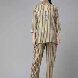 Prakrti Women Printed Cotton Night suit-image-14