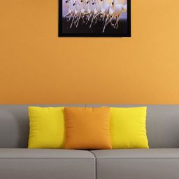 eCraftIndia Multicoloured Running Horses Wall Art-image-12