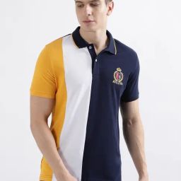Iconic Men Colourblocked Regular Fit Cotton T-shirt-image-13