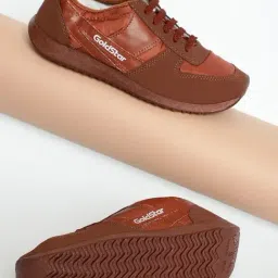 GOLDSTAR Brown Running Shoes-picture-10