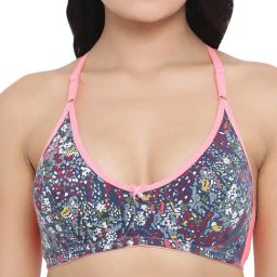 Clovia Blue Non Wired Non Padded Full Coverage Bra-image-111