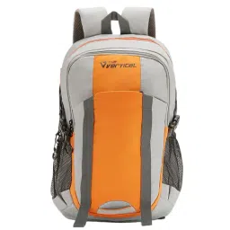 The Vertical Voyage 26 Ltrs Grey & Yellow Large Laptop Backpack-26