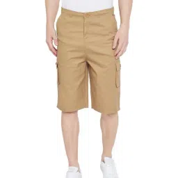 Hypernation Beige Regular Fit Shorts-28