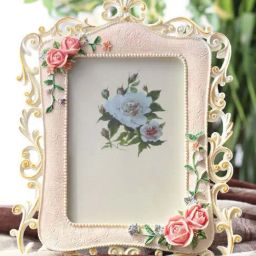Art Street Pink Engineered Wood Wedding Crafts Gift Stand Painted Photo Frame-image-8