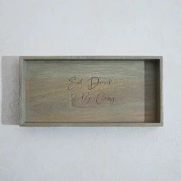Westside Home Green Text Pattern Wooden Tray-image-23