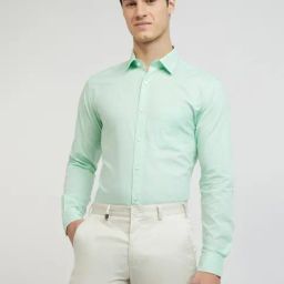 Raymond Green Cotton Slim Fit Checks Shirt-picture-28