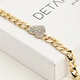 Kazo Gold-Plated Heart Embellished Wraparound Bracelet-27